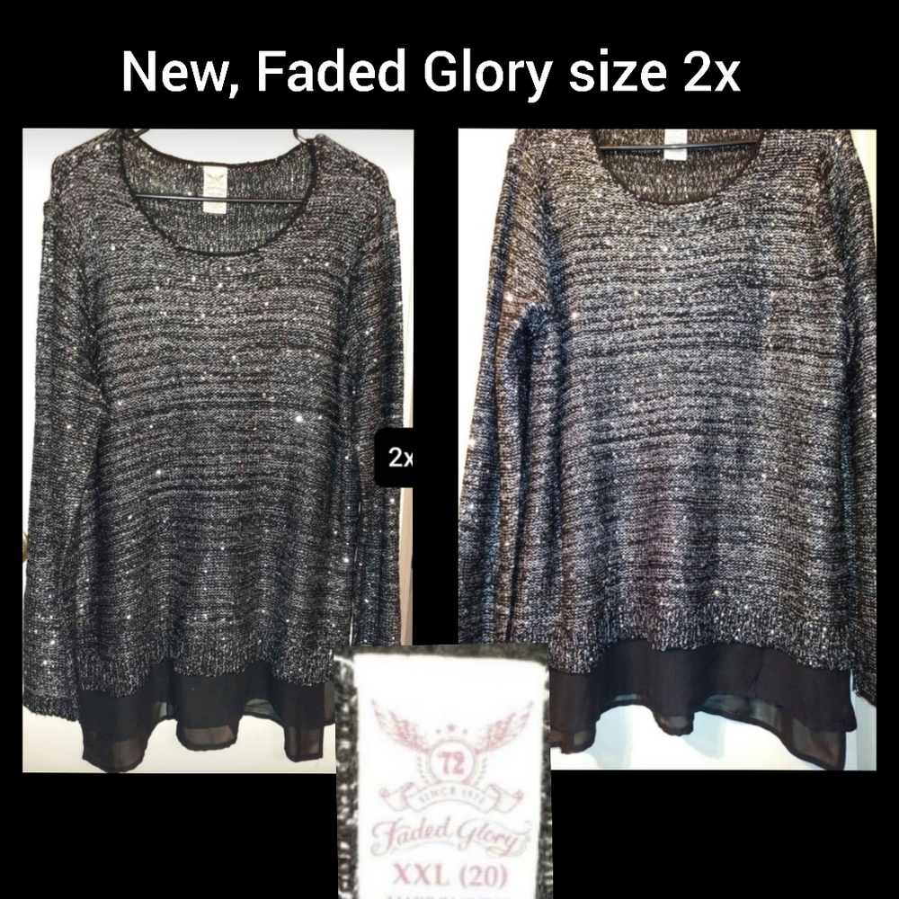 Cute sparkly top size 2x